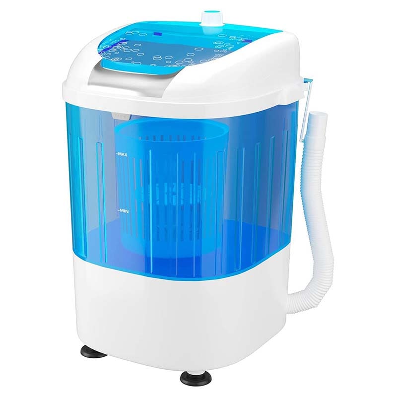 5.5lbs Portable Mini Washing Machine with Spin Dryer & Drain Hose, Semi-Auto Laundry Washer for Dorm RV