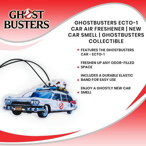 Ghostbusters ECTO 1 Car Air Freshener  New Car Sme...