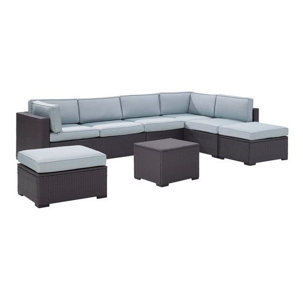 Biscayne 6pc All weather Wicker Patio Seating Set Mist Crosley