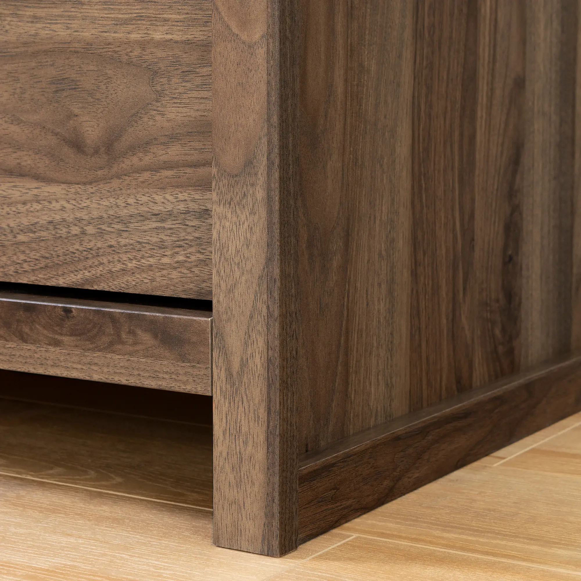 Tao Modern Walnut 2 Drawer Nightstand - South Shore