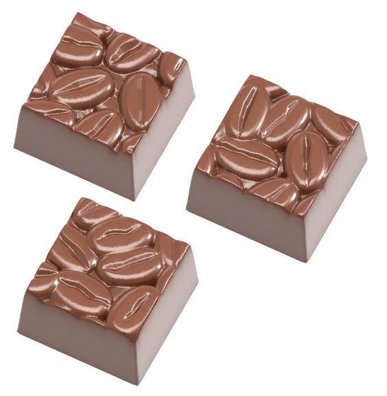 Chocolate World CW1877 Chocolate mould square coff...