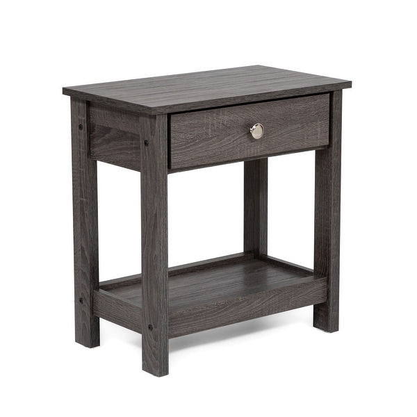 Furniture of America Aranda Rustic Grey 21-inch 1-shelf Side Table