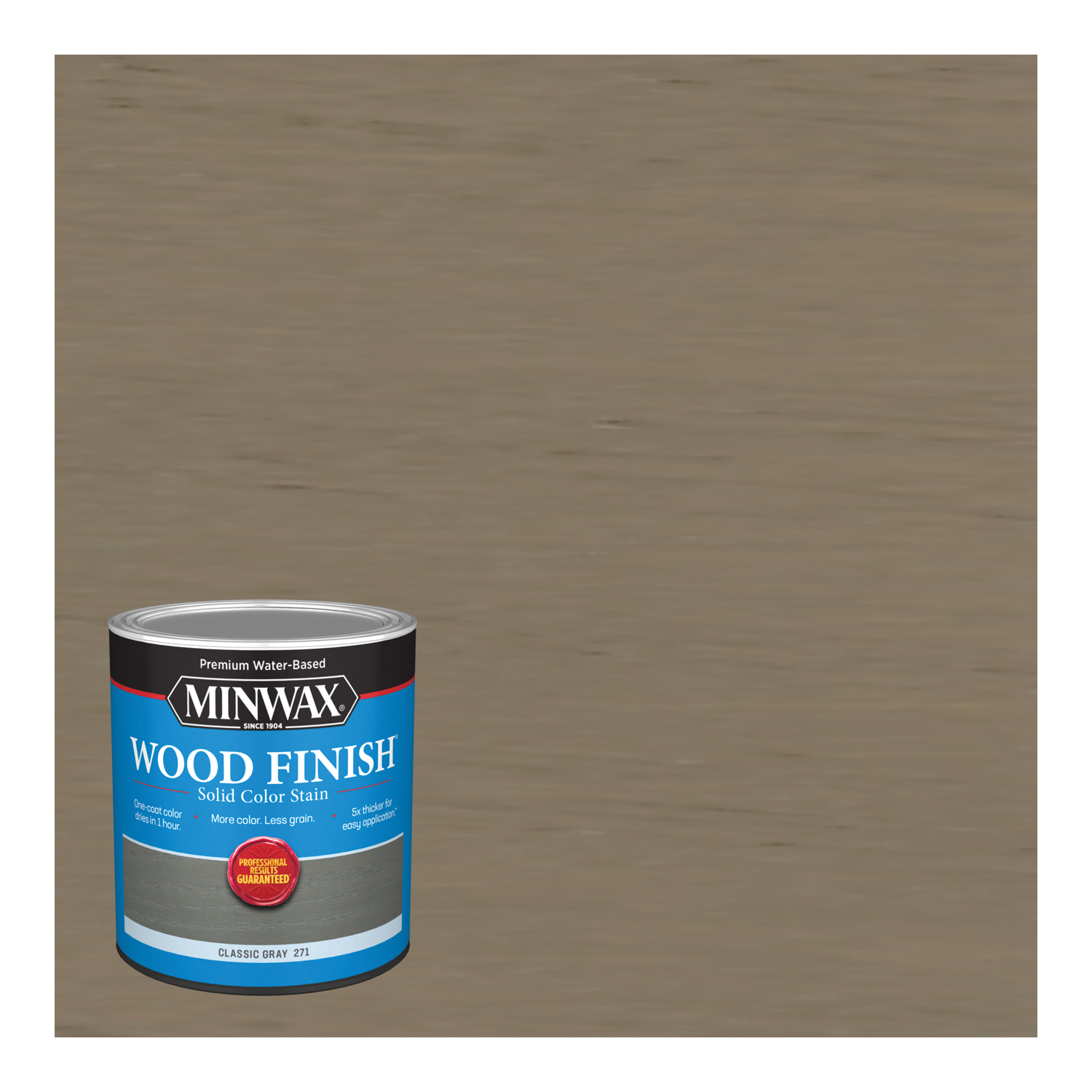 Minwax Wood Finish Solid Classic Gray Water-Based Wood Stain 1 qt