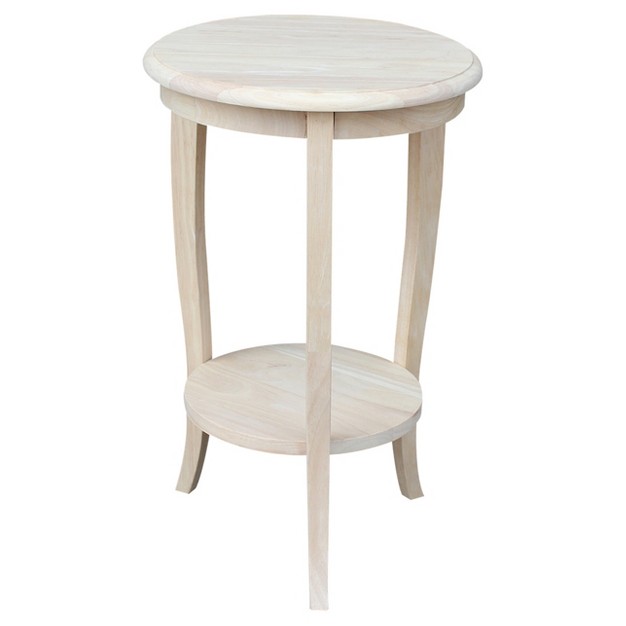 Cambria Solid Wood End Table White International Concepts