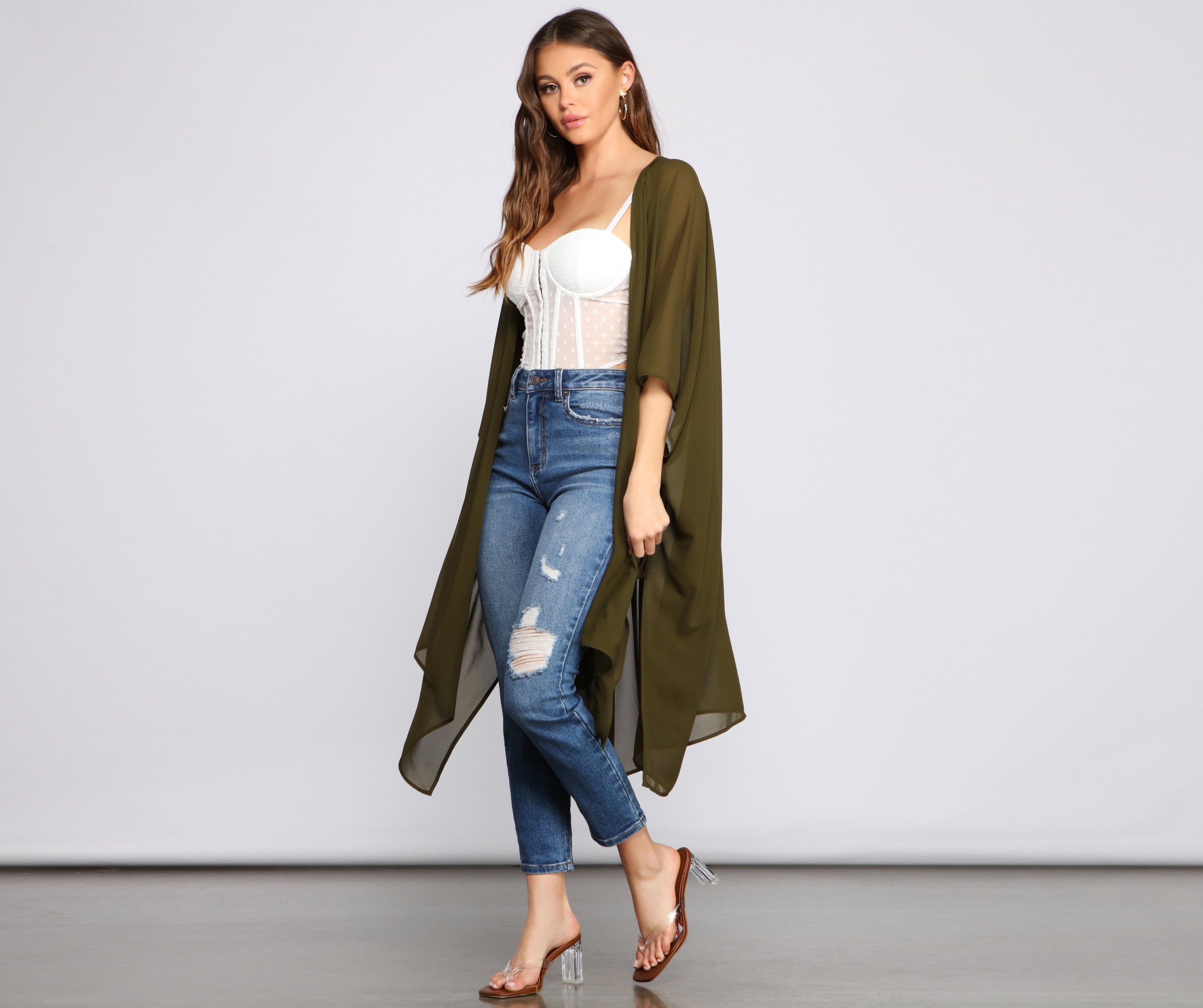 Essential Oversized Chiffon Kimono