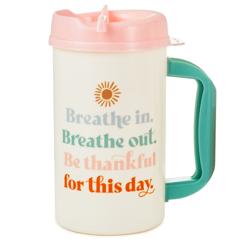 Hallmark  Breathe and Be Thankful Water Jug 36oz.