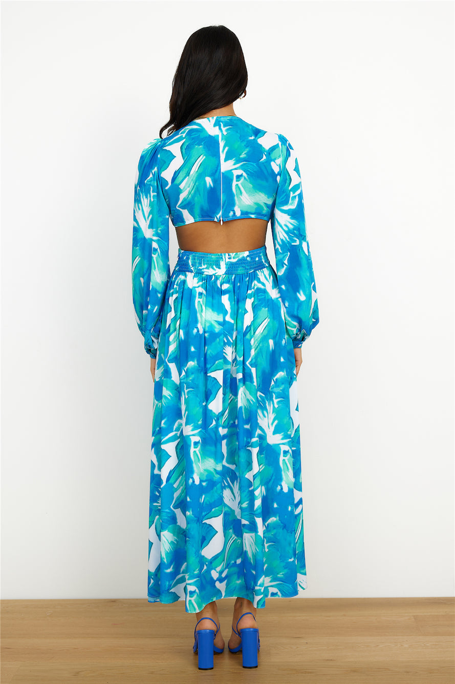 Resort Style Maxi Dress Blue