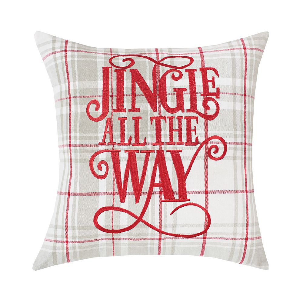 CandF Home Jingle All The Way Christmas Throw Pillow