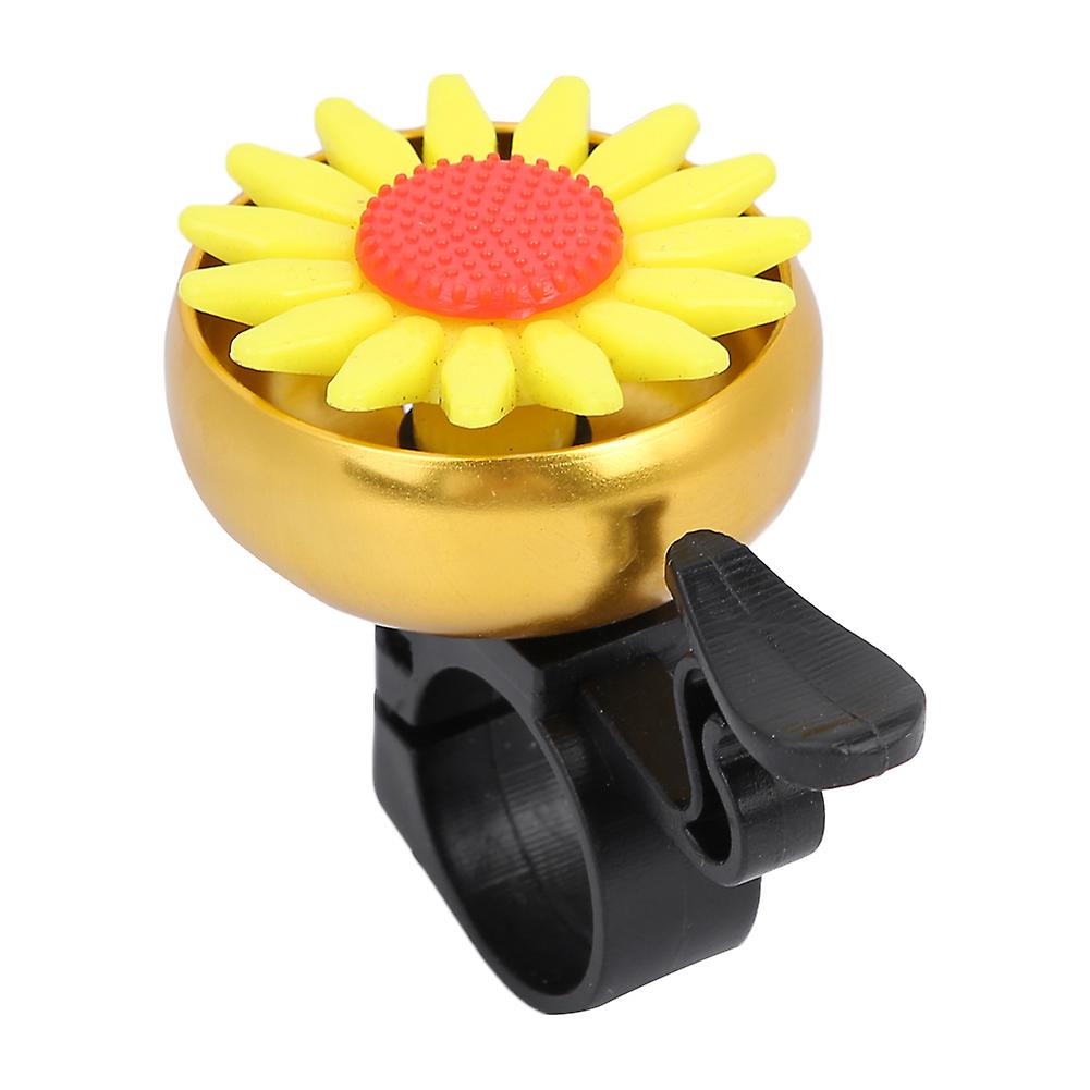 Quality Ultralight Bicycle Bike Flower Decor Bell Cute Looking Clear Sound(yellow)