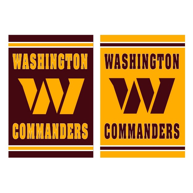 Embossed Suede Flag Gdn Size Washington Commanders