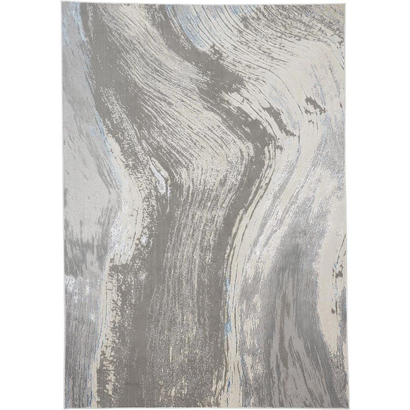 Weave and Wander Aurelian Modern Metallic Brush Stroke Rug