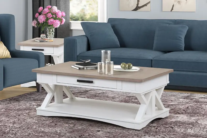 Amy Cotton White Coffee Table