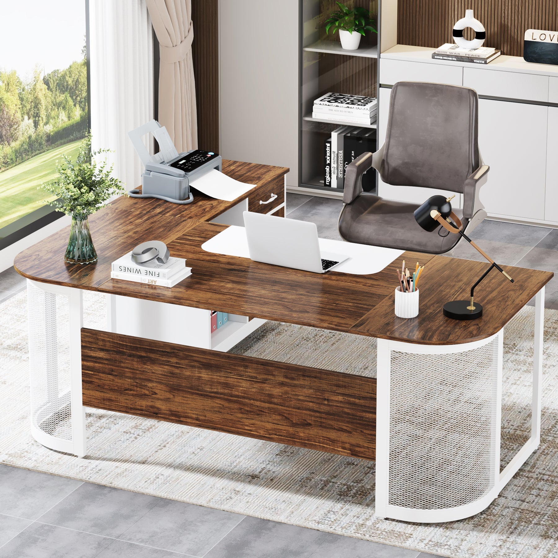 Large L-Shaped Desk, 63