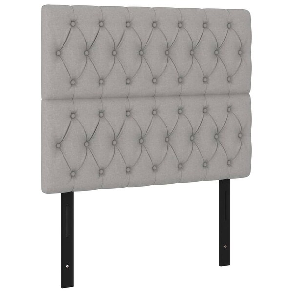 vidaXL Headboards 2 pcs Dark/Light Gray Fabric - - 37421114