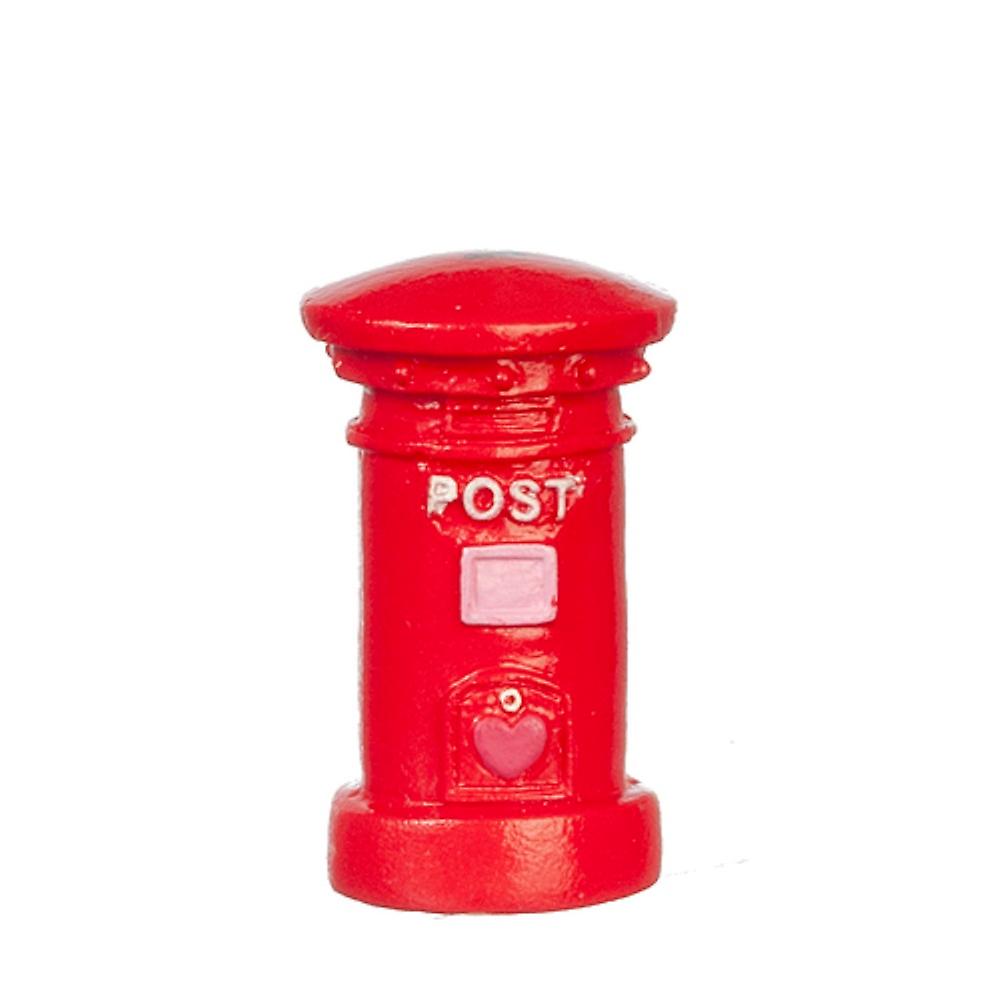 Dolls House Red British Post Office Letter Mail Pillar Box Miniature Accessory