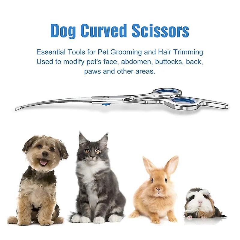 Professional dog curved grooming shears