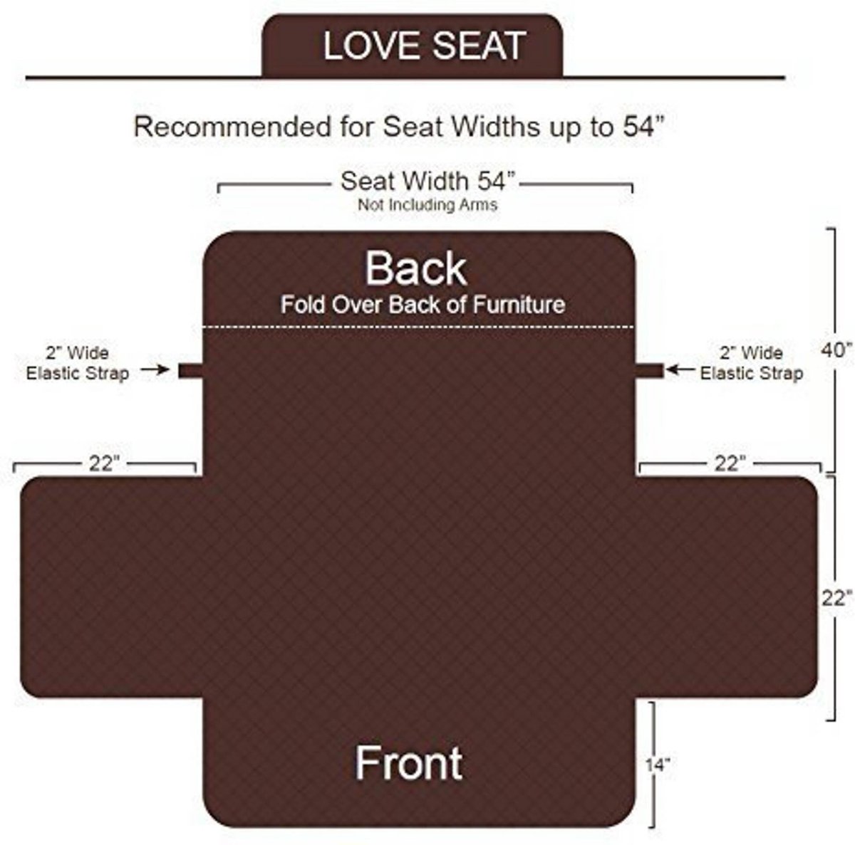 Bone Dry Reversible Loveseat Cover