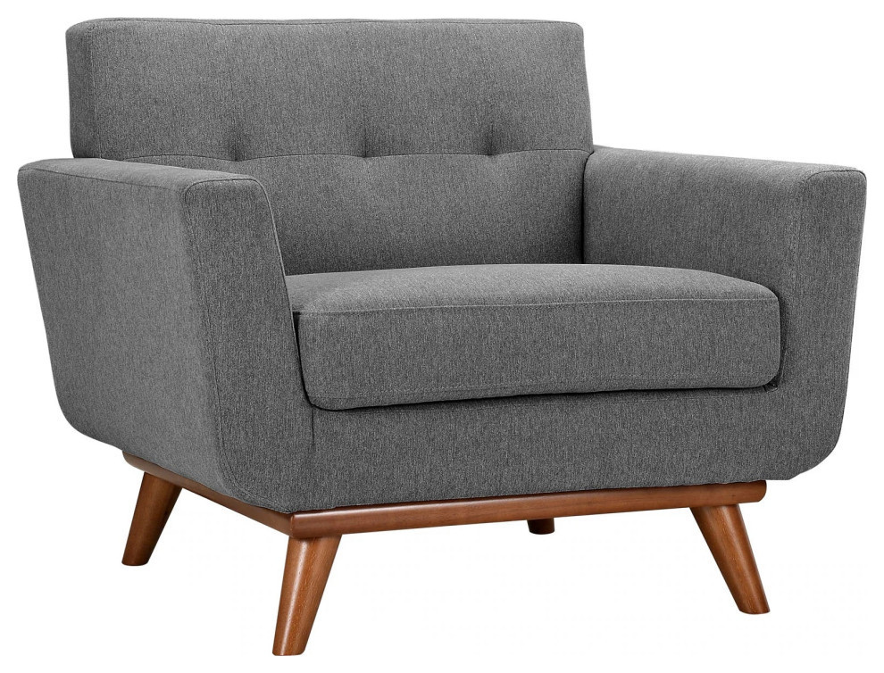 Giselle Expectation Gray Armchair and Loveseat Set of 2   Midcentury   Living Room Furniture Sets   by V.S.D Furniture  Houzz