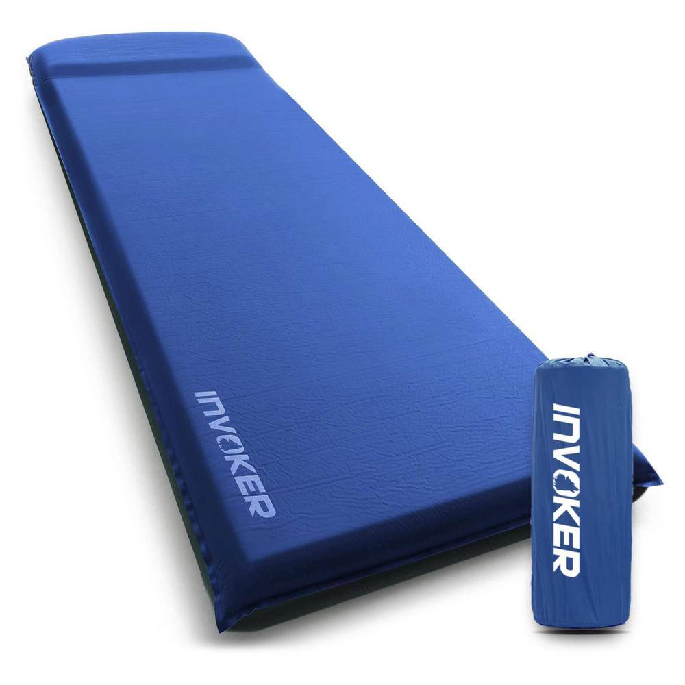 3 in. UltraThick Self Inflating Memory Foam Camping Sleeping Pad Blue SMG-03