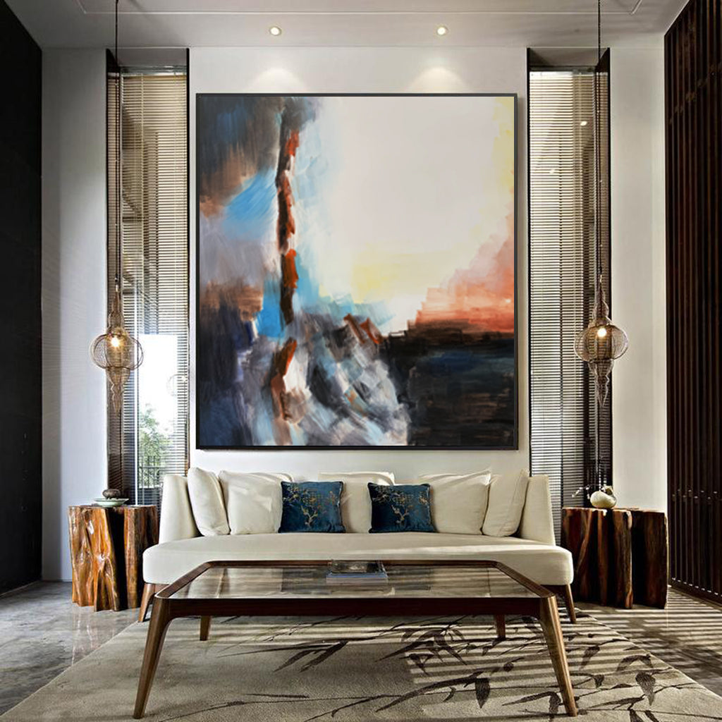 Hand Painted Art Painting With Frame 140X140 Cm Soap0053