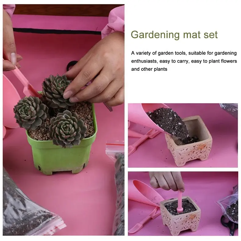 New Square Plant Repotting Portable Indoor Succulent Flowers Gardening Foldable Plant Transplanting Tarp Waterproof Garden Mat