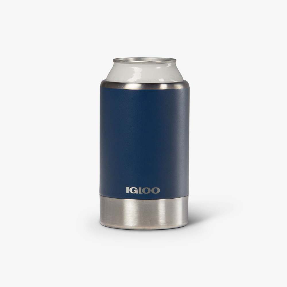 Igloo Coolmate Can Cooler Reusable Stainless Steel Blue 12oz ;