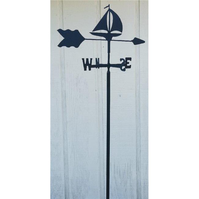 The Lazy Scroll sailin Sailboat Garden Mount Weathervane