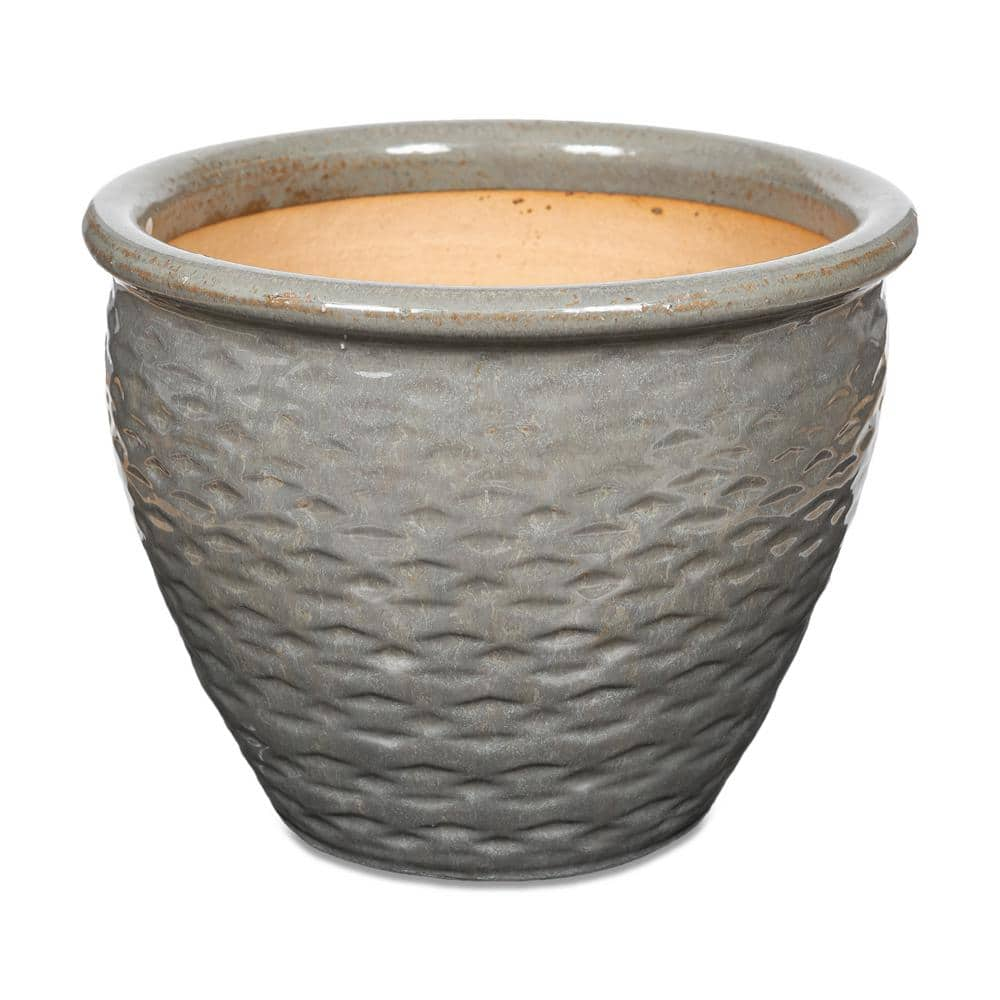 Paddock Home and Garden 11.5 in. Hazy Running Grey Clay Pot 527352