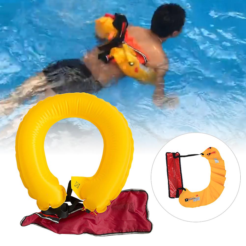 Portable Adults Inflatable Life Jacket Waist Belt With Reflective Tapes And Whistle For Fishing Swimmingautomatic