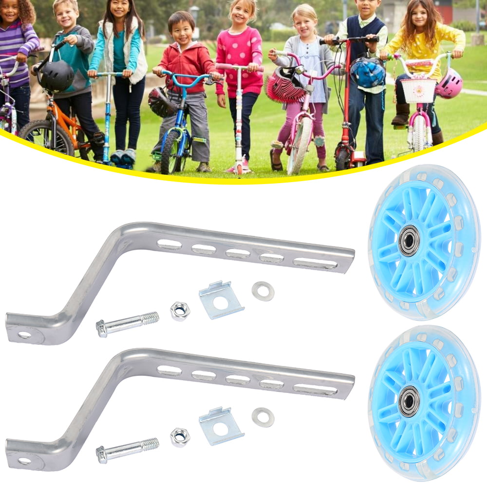 Willstar Universal Training Wheels 1 Pair Bicycle Stabilisers Training Wheels Adjustable Wheel Stabilisers Stabilisers Childs Bike for 12-20 Inch-Pink