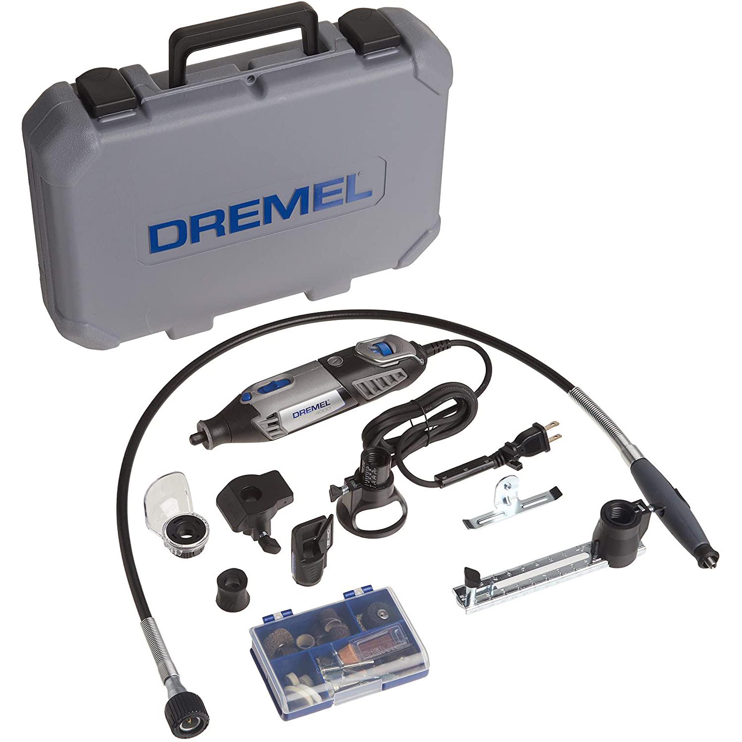 Dremel 4000-6/50 High Performance Rotary Tool Kit with Carrying Case， 6 Attachments， and 50 Accessories， Perfect for Routing， Cutting， Wood Carving