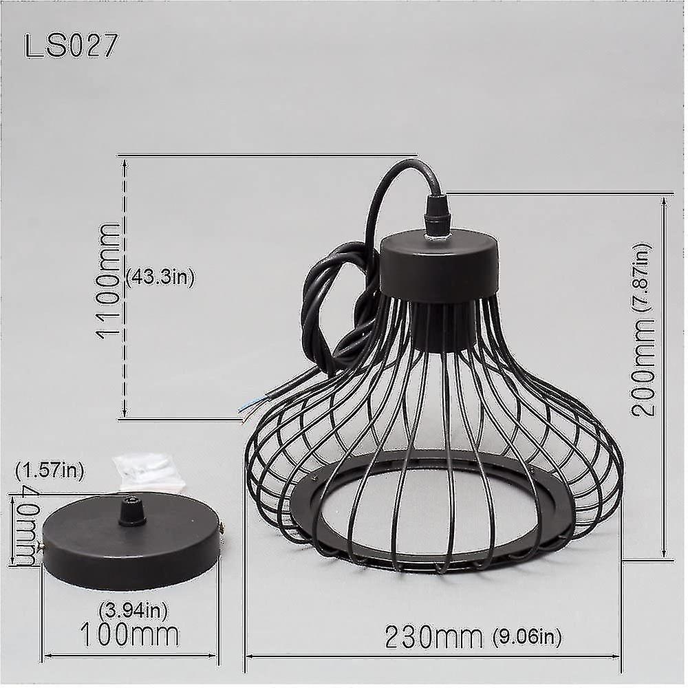 Industrial Vintage Metal Pendant Lights Cage Black Retro Ceiling Light Fixture Vintage Ceiling Ceili