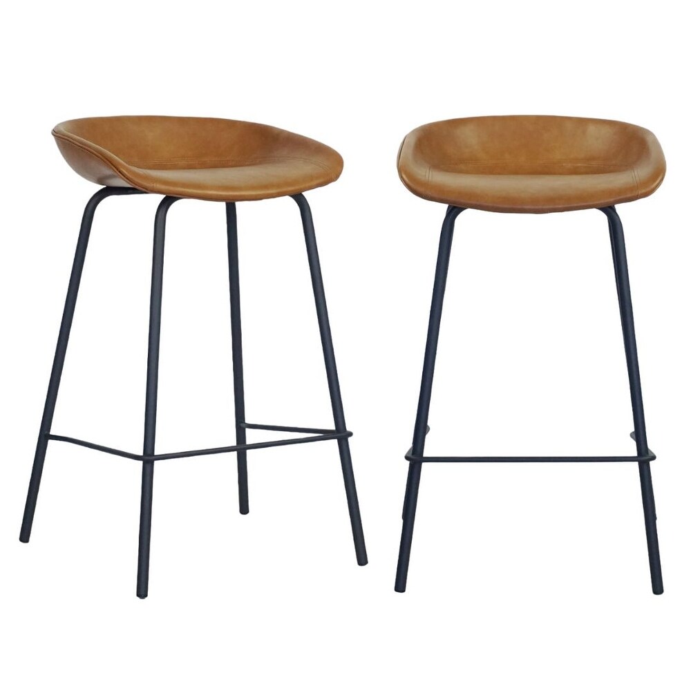 (Set of 2) Mitch Bucket Seat Counter Stool (26 inch)