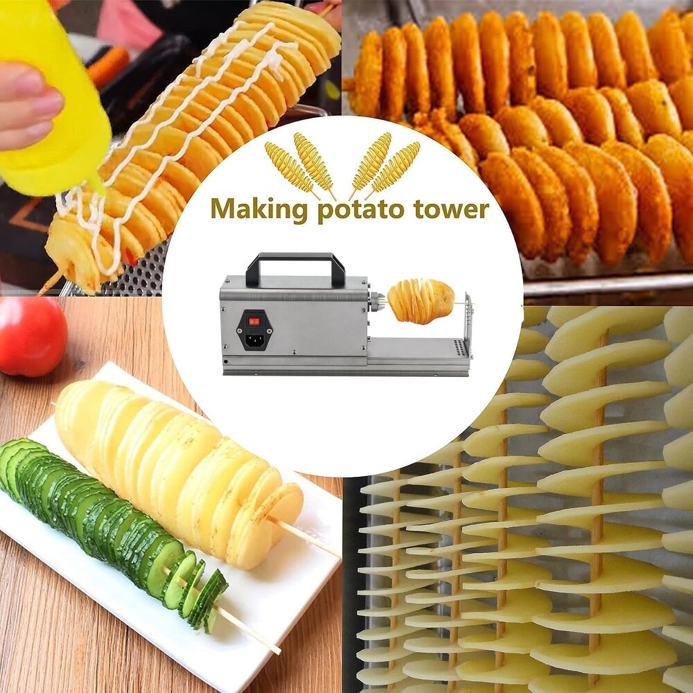 Electric Potato Slicer Tornado Potatoes Spiral Cutter Machine