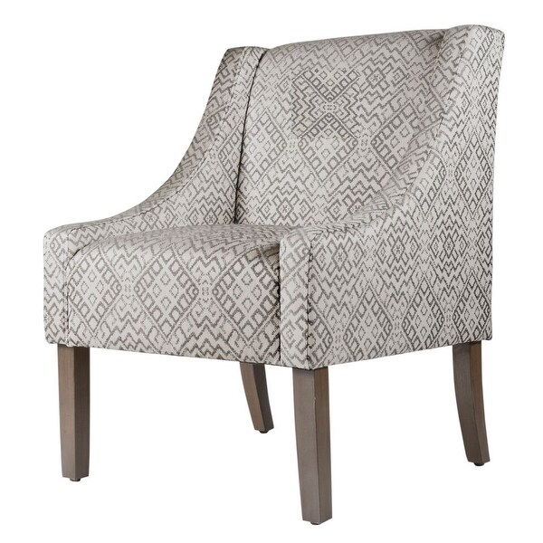 HomePop Swoop Accent Chair in Tonal Gray