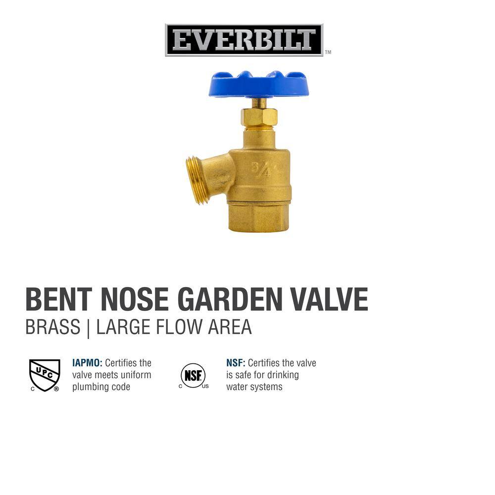 Everbilt 34 in. Brass Bent Nose Garden Valve 108-104EB