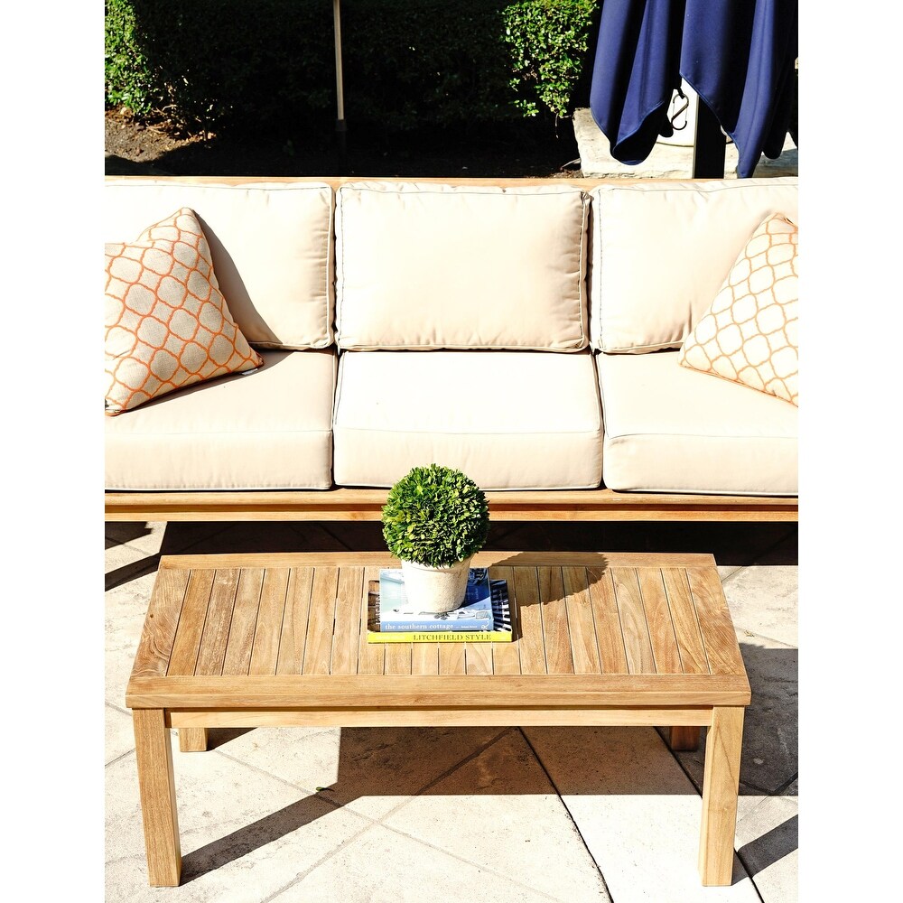 Laurel Teak Rectangle Outdoor Coffee Table