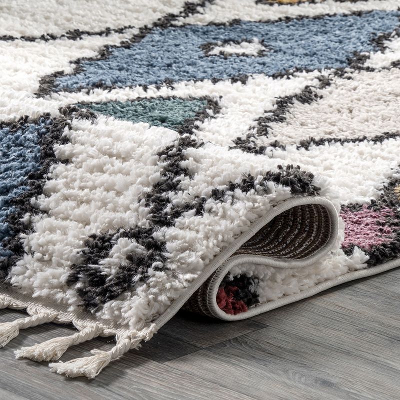 nuLOOM Donette Diamond Tasseled Rug