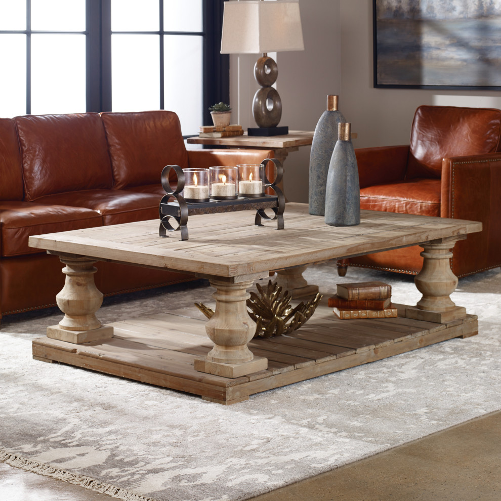 Uttermost Stratford Rustic Cocktail Table   Traditional   Coffee Tables   by Uttermost  Houzz