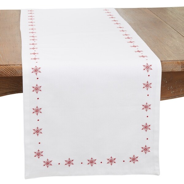 Frosty Flurries Embroidered Table Runner