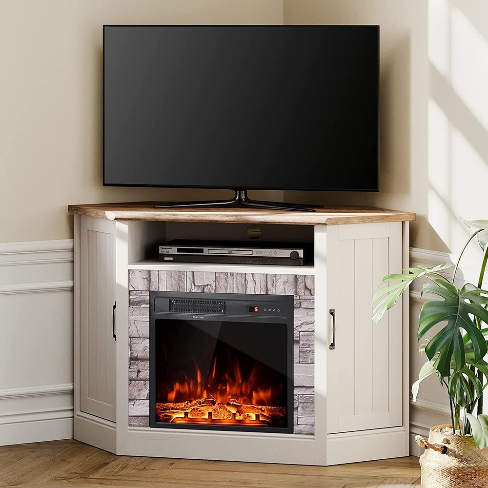 18 Inch Electric Fireplace Insert  Freestanding Fireplace Heater with Realistic LED Frame  Timer  Remote Control