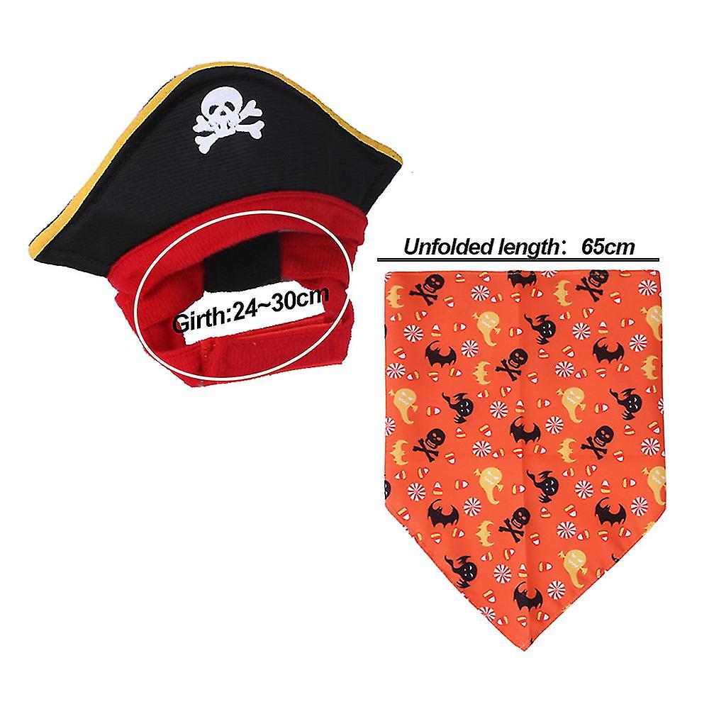 Pirate Dog Cat Costume Suit Halloween Funny Pet Clothes