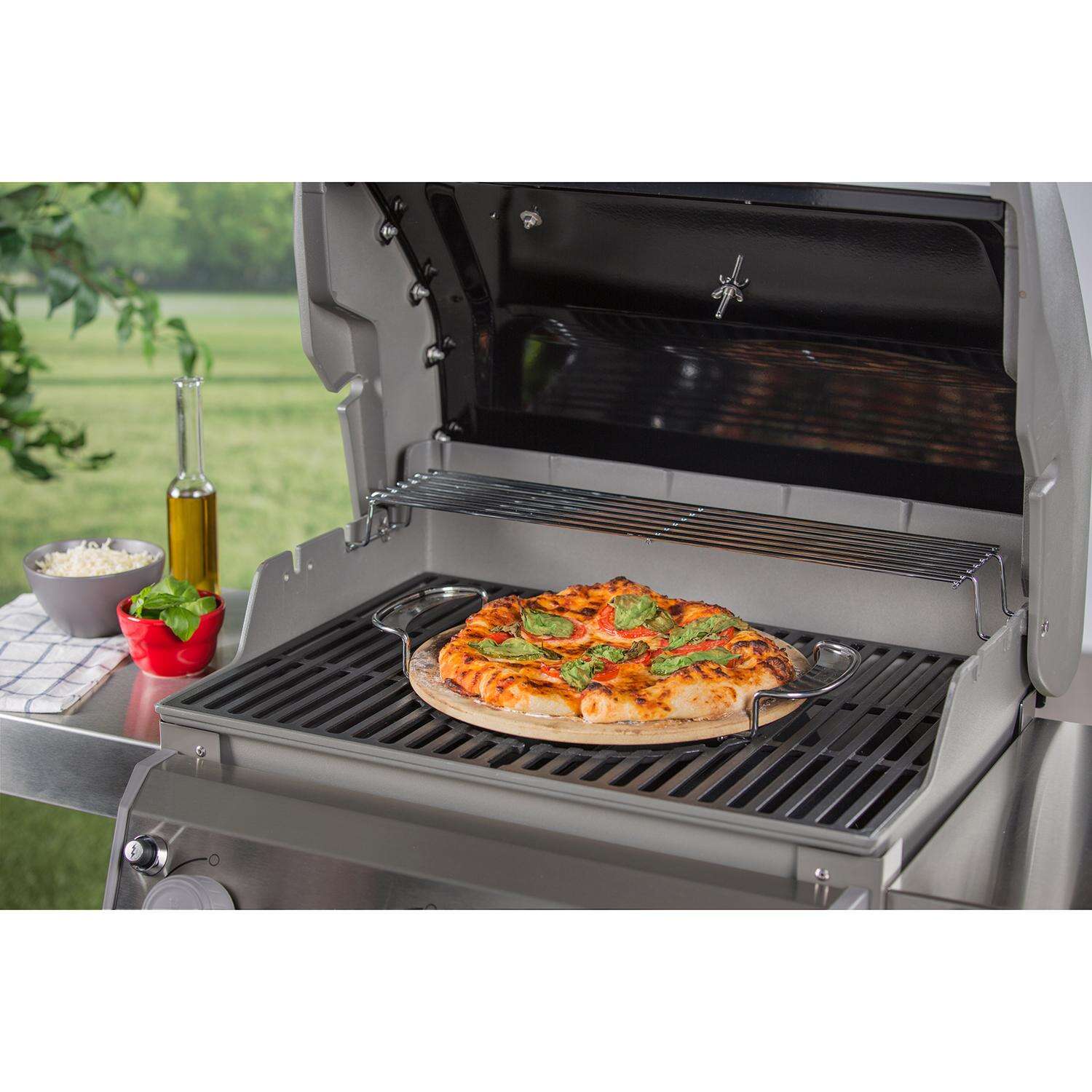 Weber Gourmet BBQ System Ceramic Beige Grill Pizza Stone 1