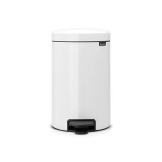 Brabantia NewIcon 3.2 Gal. White Steel Step-On Trash Can 111969