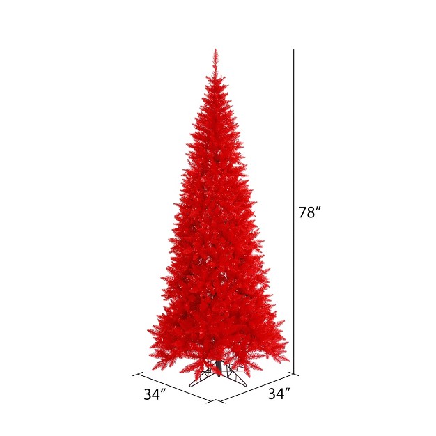 Vickerman Red Fir Slim Artificial Christmas Tree