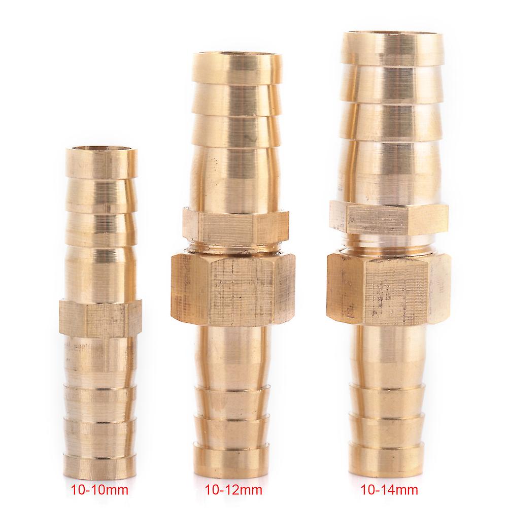 Brass Hose Fitting 10mm-10/12/14mm  Brass Barb Tail Reducer Reducing Plug Connector[10--12mm]