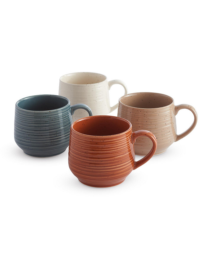 Sango Siterra Painters Palette Mixed Mugs Set of 4