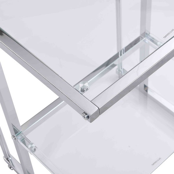 2-Tier Acrylic Glass End Table