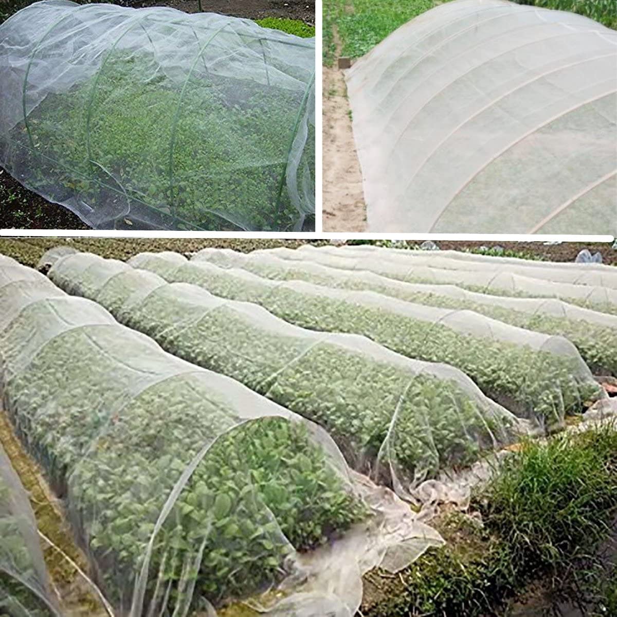 Agfabric Garden Netting Mesh Fabric Net Screen for Protecting Plants Vegetables Flowers Fruits, 6.5' x 10', 2 Pack