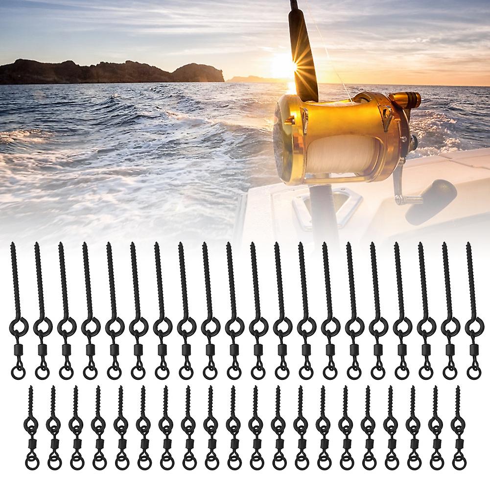 Stainless Steel Carp Fishing Ring With Bait Screw Rotation Quick Changing Hook Lures